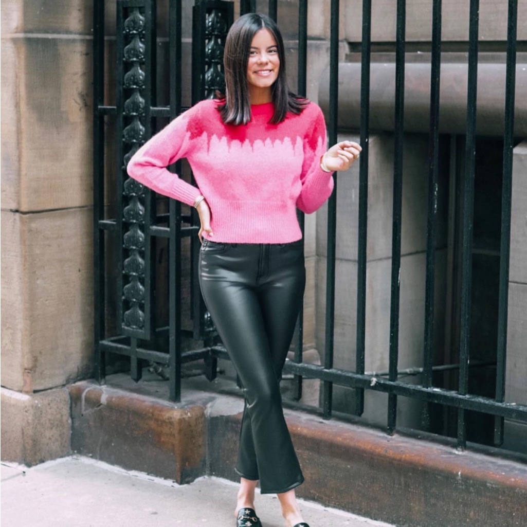 Cynthia Rowley Pink And Red Sweater